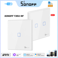 SONOFF T2EU RF Smart Wifi Wall Touch Switch With Border Smart Home 1/2/3 Gang 433 RF/Voice/APP/Touch Control Work With Alexa