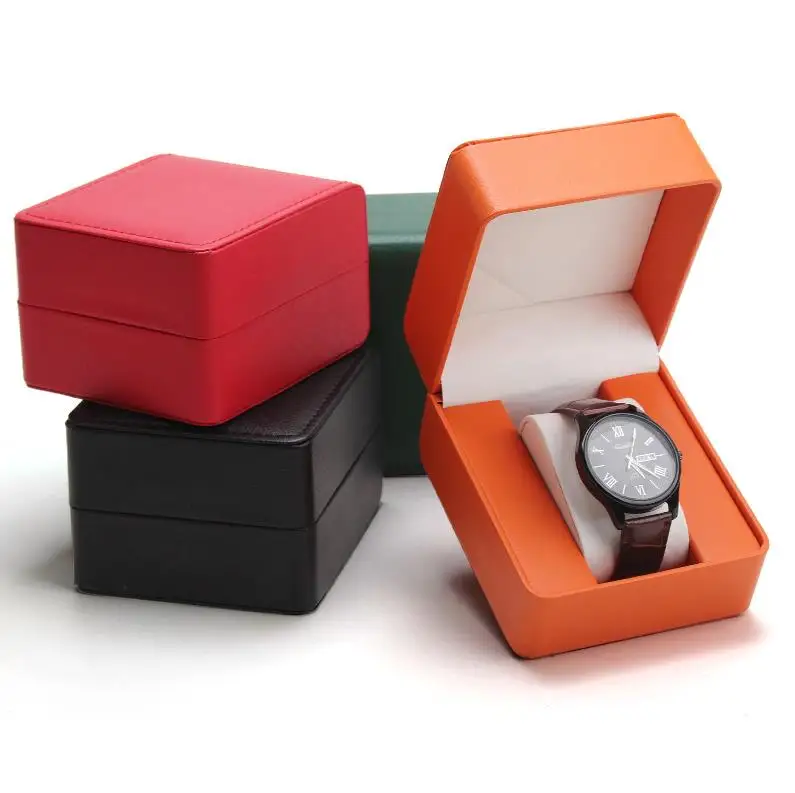 Watch Box PU Leather Storage Boxes Wristwatch Display Holder Organizer Jewelry Bracelet Gift Case with Pillow ni123