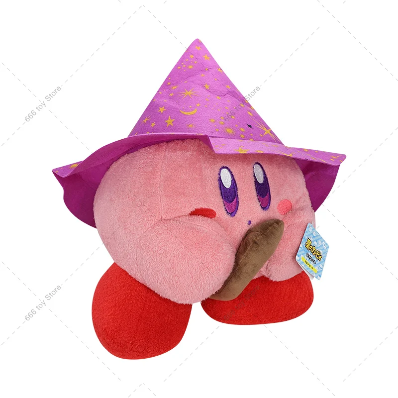 Big Size Anime Star Kirby Halloween Witch Kirby Stuffed Peluche Plush High Quality Toys Christmas Birthday Great Gift 46x40x48cm