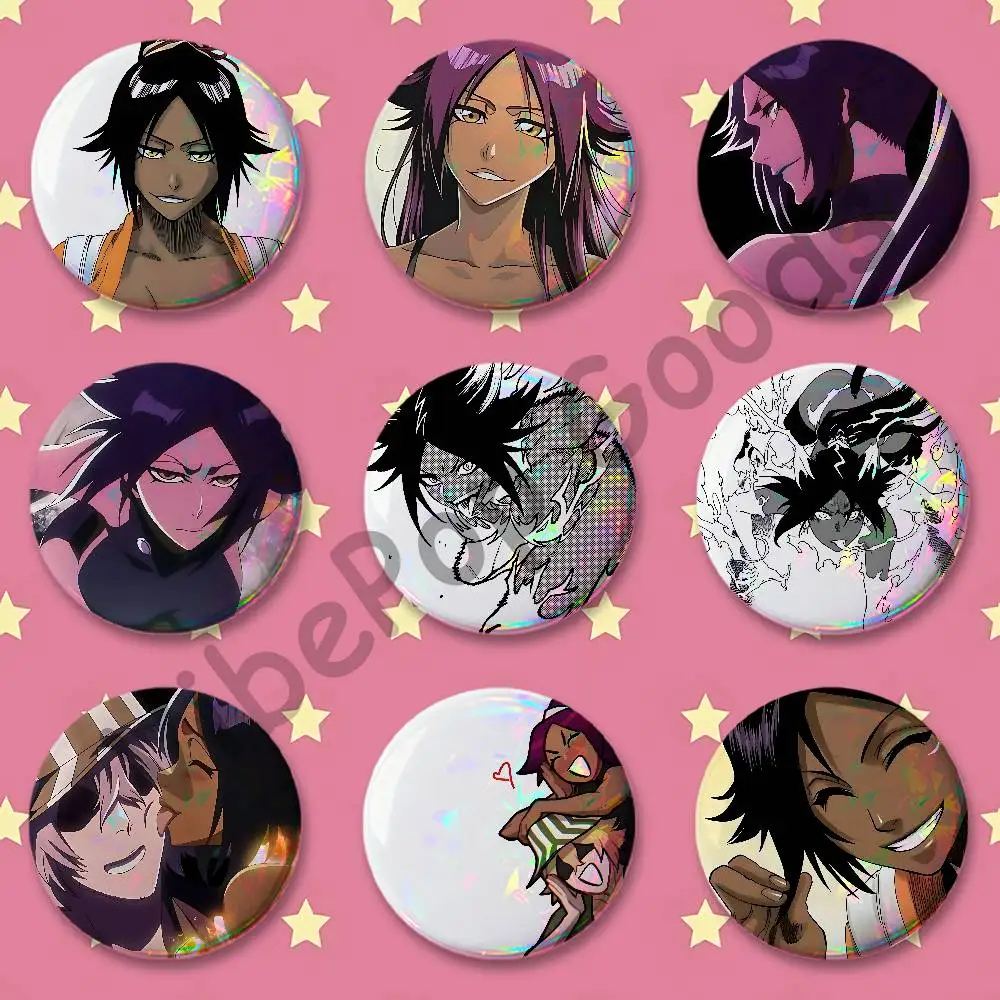 Y-Yoruichi S-Shihouin U-Urayoru Artist Alley Fan-made Merch Custom Badges 75mm 44mm 25mm 32mm 58mm Collect Gifts Large