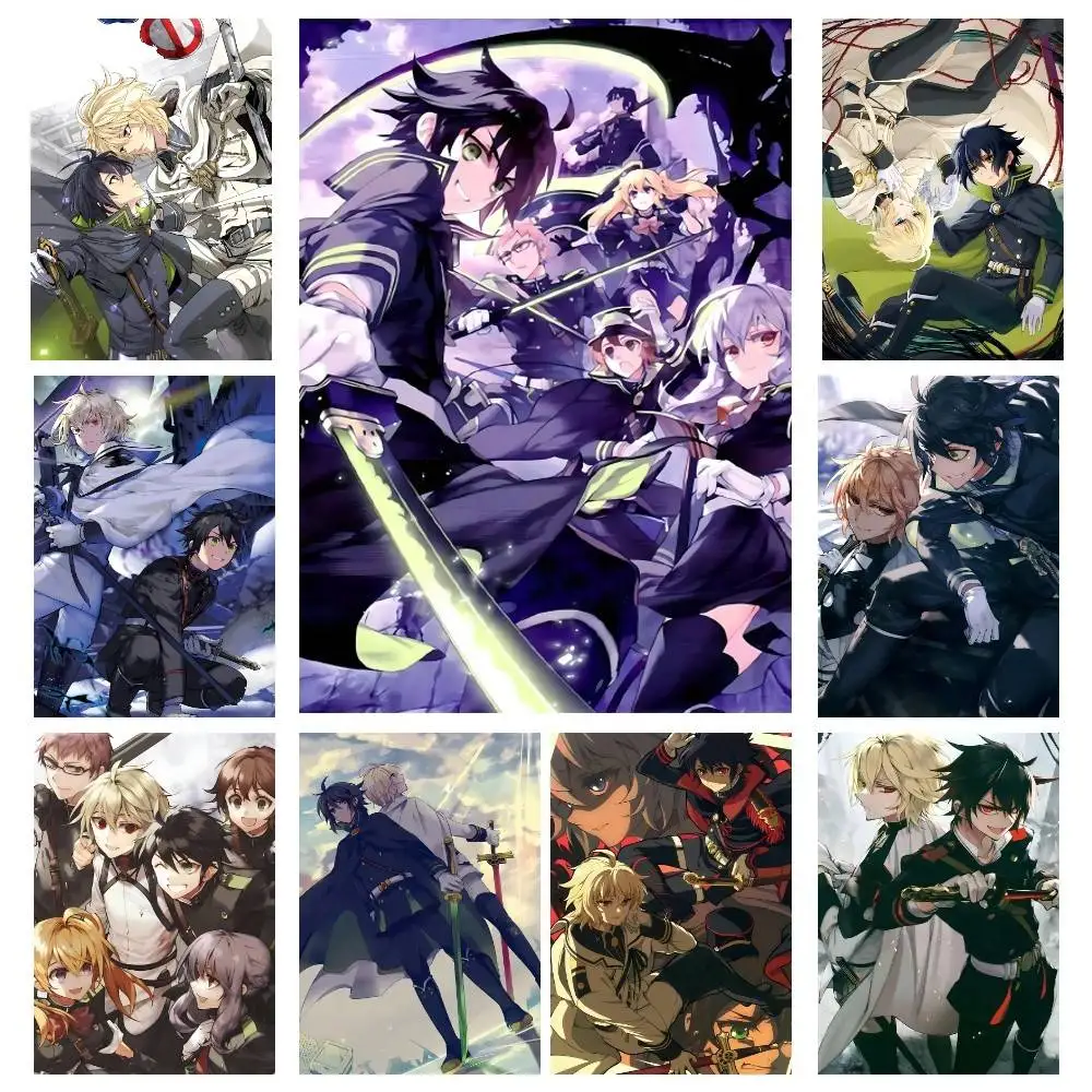 Classic Anime S-Seraph of The End Manga Posters High Quality Self-adhesive Wall Art Decorations Color Prints Sticky