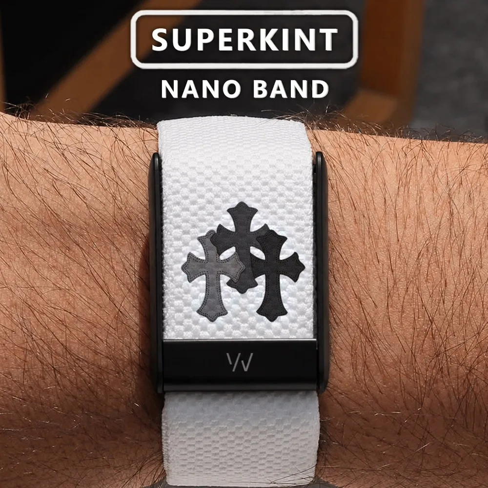 Cross Print Nylon Woven Strap For WHOOP 5.0 MG Metal U Buckle Replacement Wristband Breathable Sport Accessory