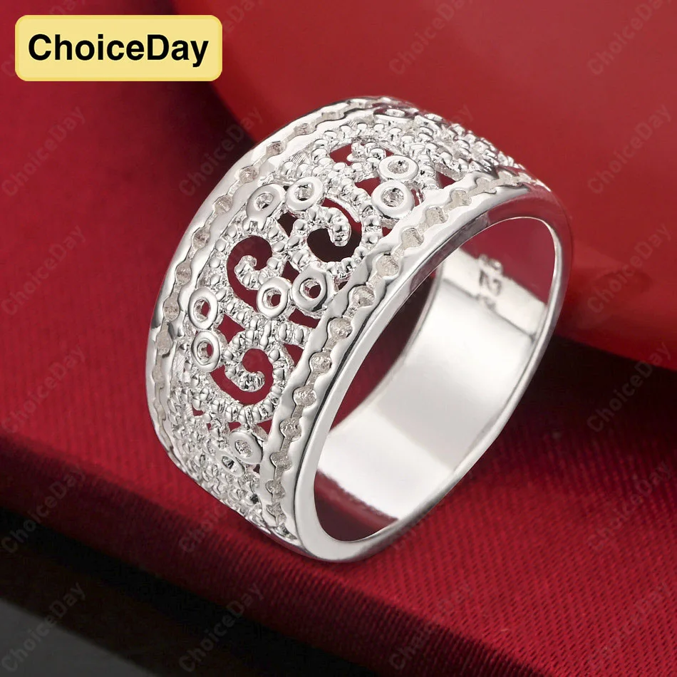 

ChoiceDay 925 Sterling Silver 7-9 Exquisite Link Zircon Ring Women's Temperament Party Jewelry Elegant Accessories