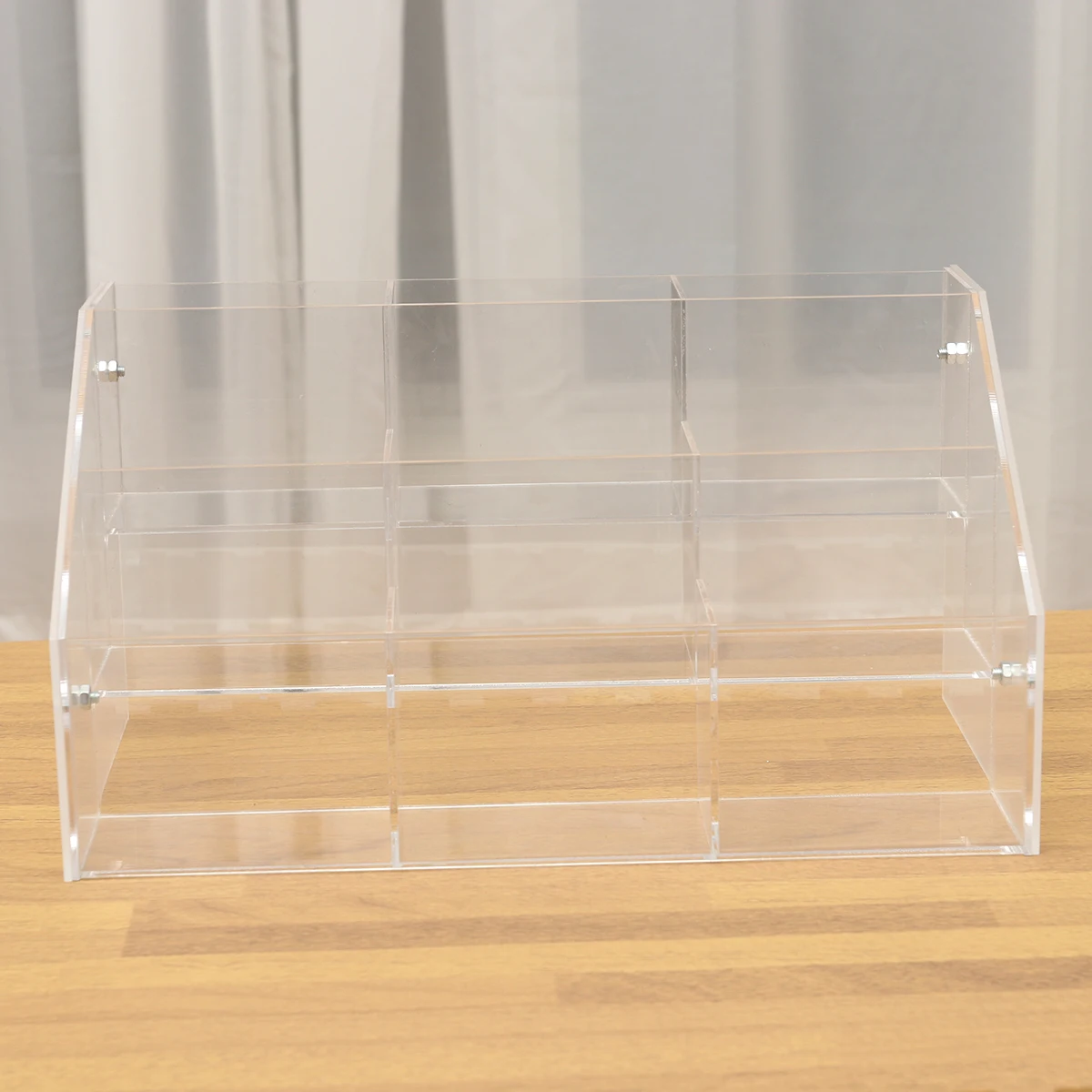 

Transparent Brush Organizer Clear Acrylic Makeup Storage Divided Stand Rack Pen Holder Display Shelf Plastic
