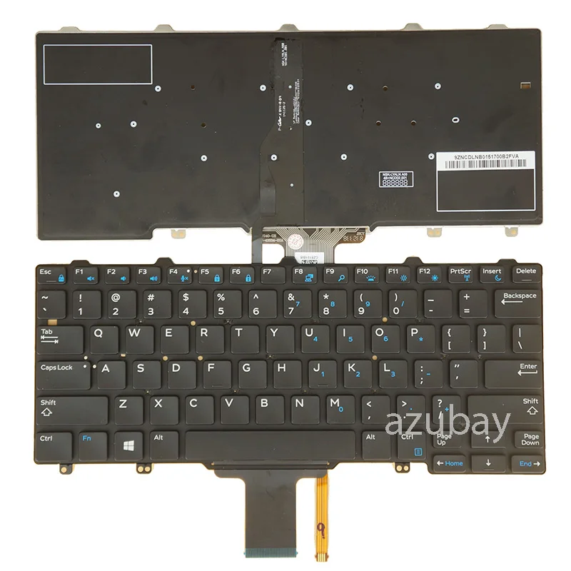 Laptop Keyboard for Dell 03P2DR 0N6PY7 SN7240BL 0N13DK 044K3X NSK-LMABC UK US Canadian Japanese Brazilian Portuguese,Backlit