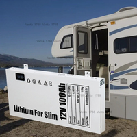 12v 100Ah    Slimline Lithium Battery LiFePO4 Deep Cycle Batteries for RV, Camping,4WD, Marine, Car Stereo