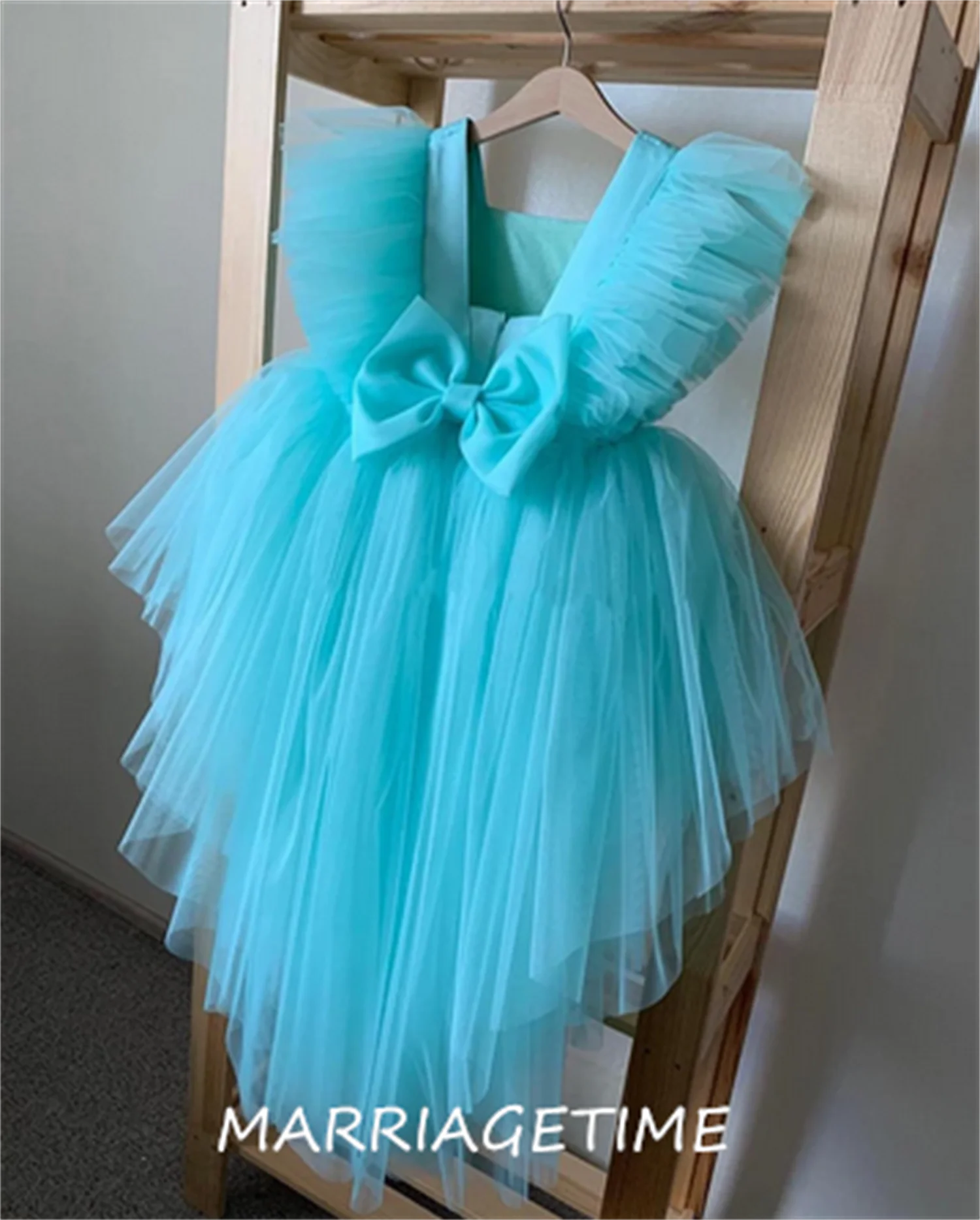 Custom Toddler Girl Tulle Dress Princess Party Gown Bridesmaid Kids Clothes Christmas Party Dress Photography Props 1-12Y