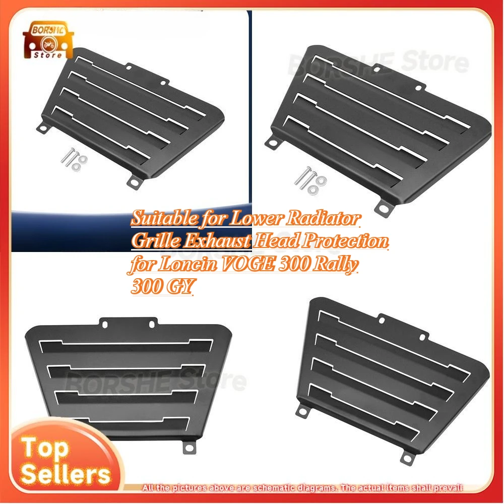 

Suitable for Lower Radiator Grille Exhaust Head Protection for Loncin VOGE 300 Rally 300 GY