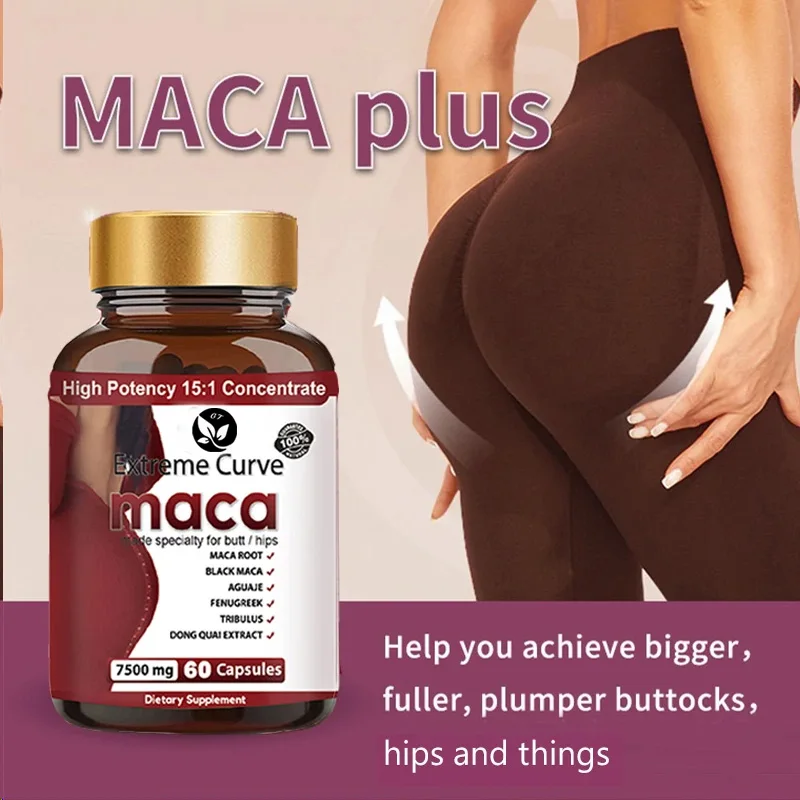 60 Capsules That Are Easy To Swallow Increase Natural Curves For Buttocks And Buttock Growth Supplement Vegetarian