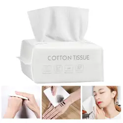 100Pcs/Bag Thick Face Towel Dry And Wet Use Strong Water Absorption Lint Free Soft Travel Cotton Disposable Makeup Wipe