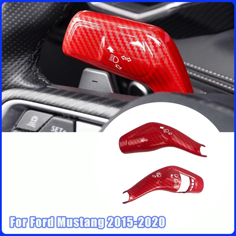 

2X Car Shift Lever Wiper Rod Cover Trim ABS Frame For Ford Mustang 2015-2020 Mondeo Taurus Edge Kuga Interior Accessories LHD