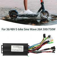 24V36V48V-26A sine wave three-mode controller 500w 750w with / without hall electric bicycle scooter brushless motor controller