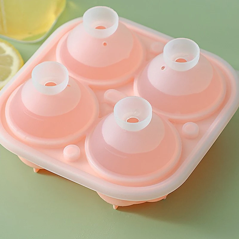 4 buracos 3D Rose Ice Cube Silicone Mold Maker Sorvete Bandeja de bolo Ferramentas DIY