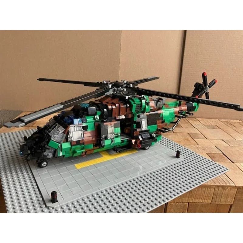 

MOC-155624 Классический тактический транспортный вертолет NH-90, строительные блоки, модель 2515, деталиMOC, креативная игрушка на день рождения для мальчиков и детей, подарок