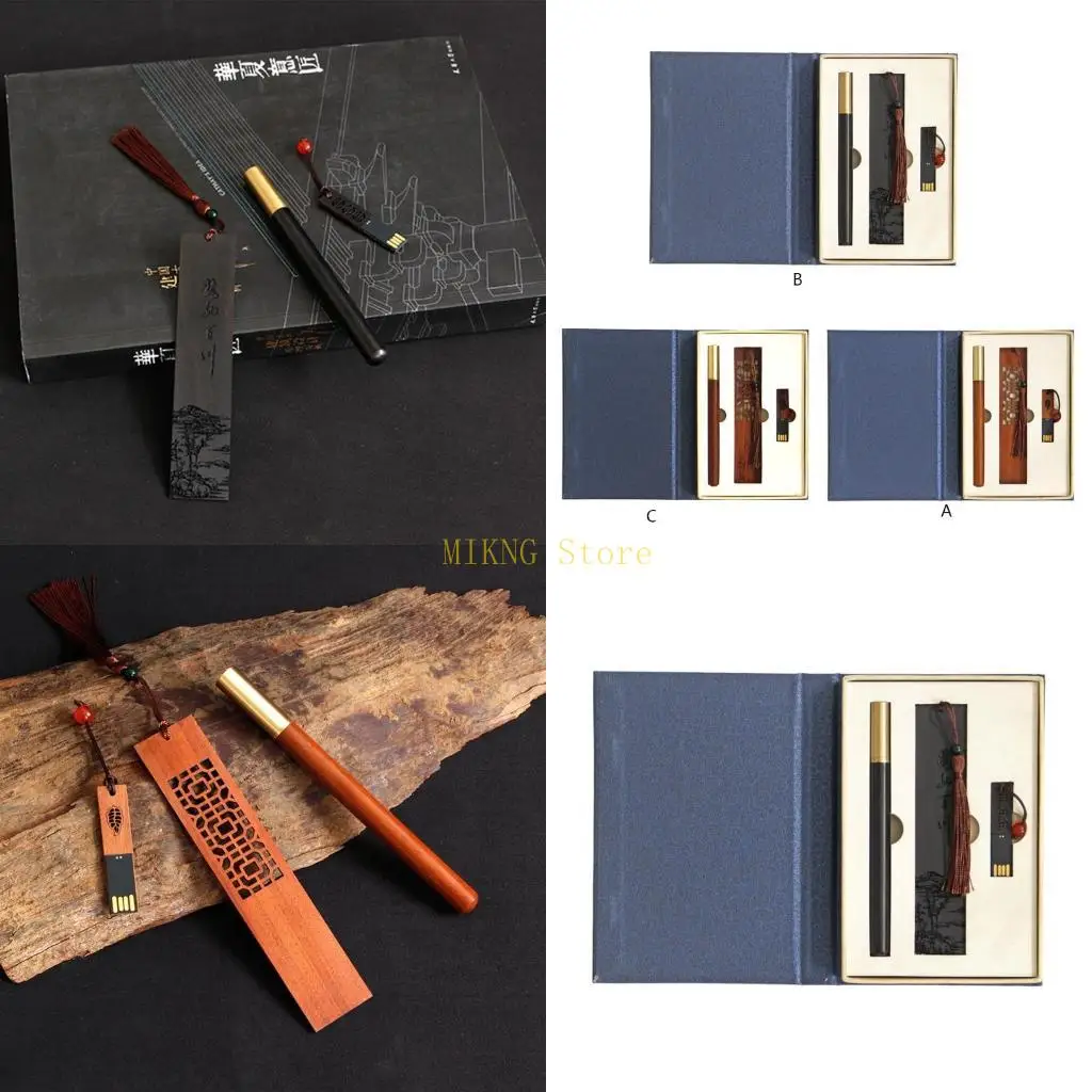 

Portable Exquisite Ebony Pen Pen Writing Pen for w/ U Disk for School Executive best sale