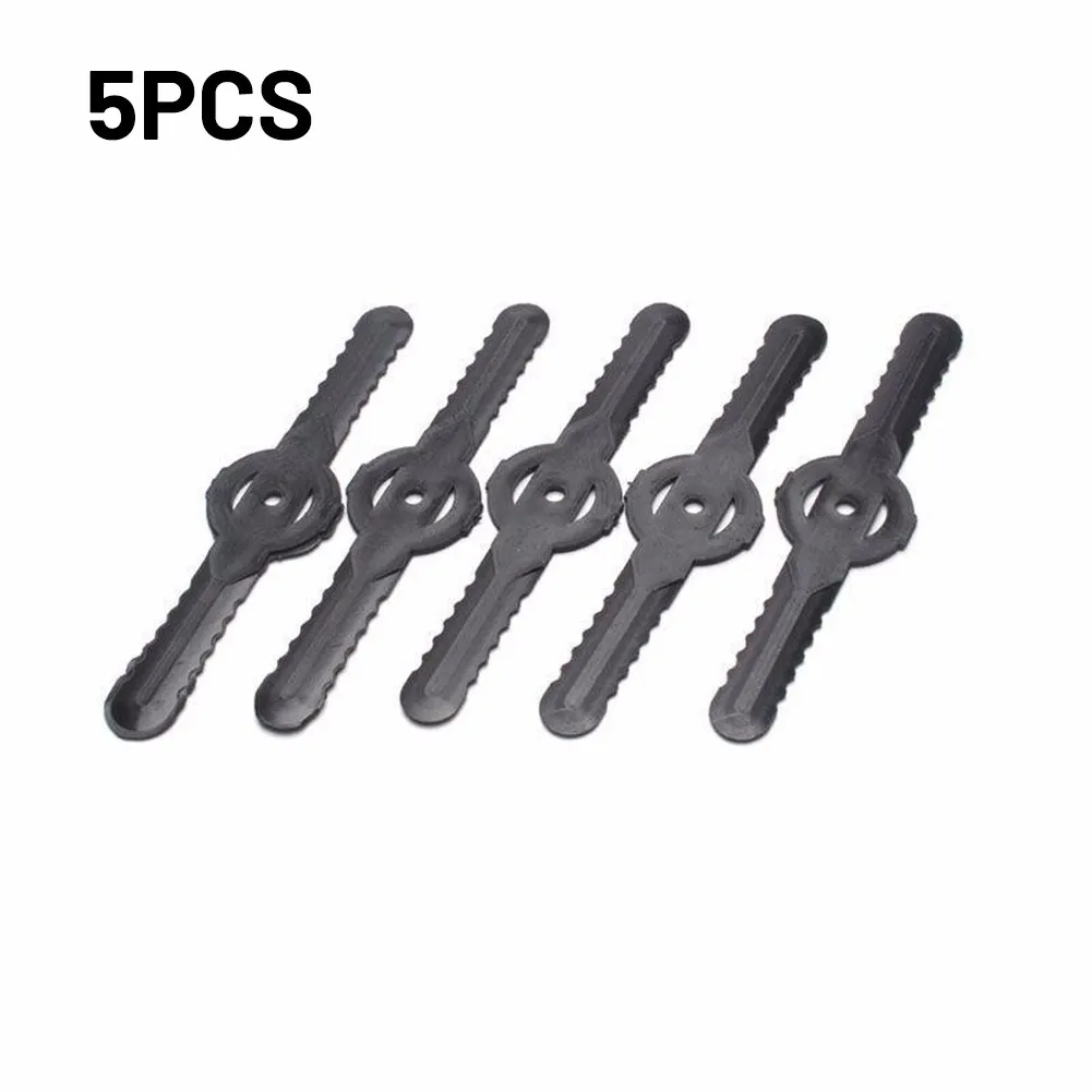 Set Grass Trimmer Blades Replace For Garden Lawn Mowers Length 139mm Plastic Replacement Spare 5/10 Piece Black