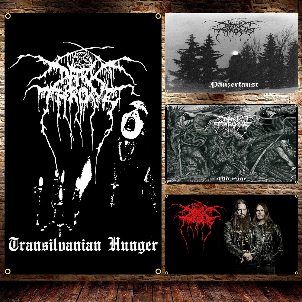 60X90CM 90X150CM D-Darkthrones Heavy Rock Band Flag Polyester Printing Band Banner For On Room Or Club Walls Tapestry Banner