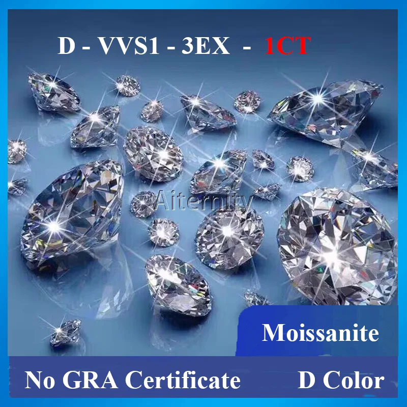 100% Real Moissanite Certified Lab Grown Pass Diamond tester pen Loose Gemstones Moissanita Stones For Jewelry With GRA
