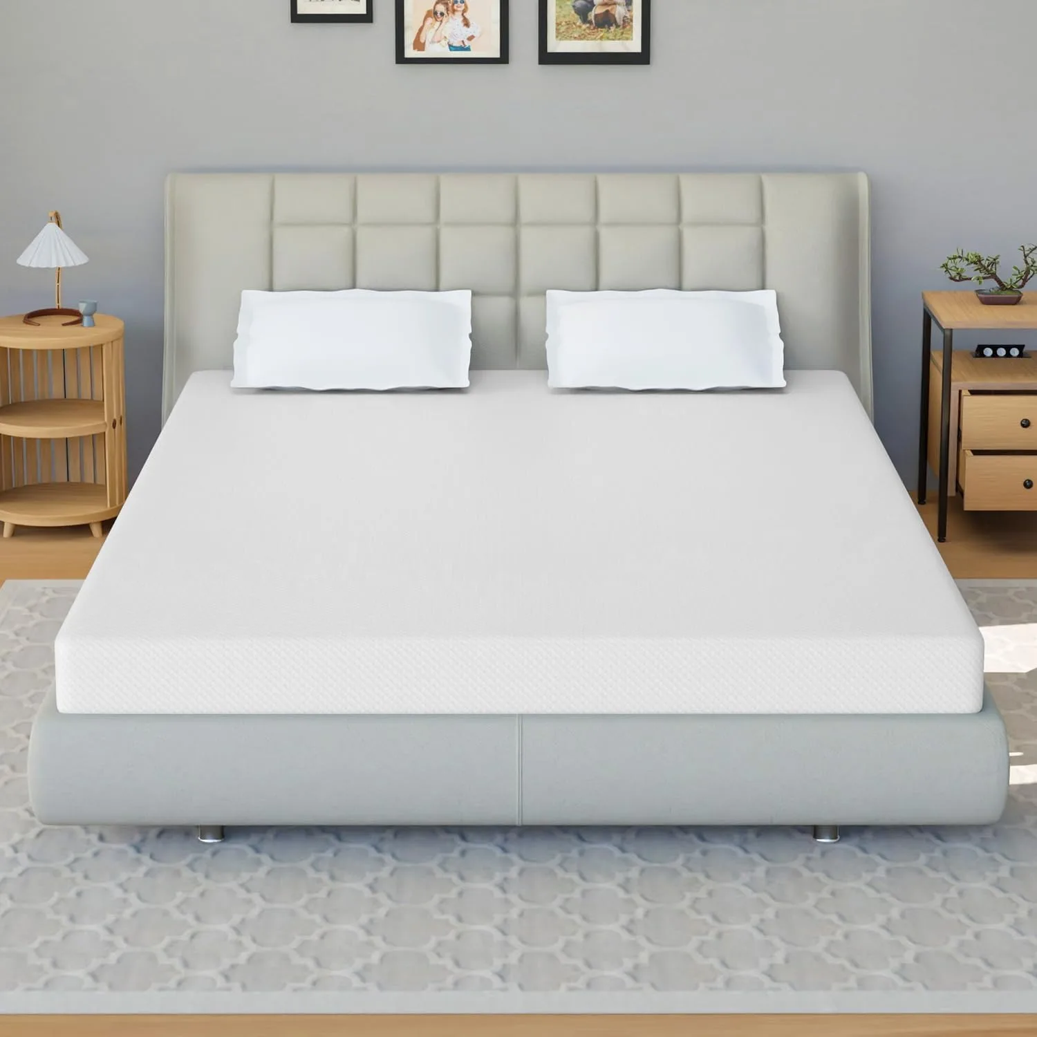 5 Inch Full Size Mattress, Gel Memory Foam Full Mattress, Pressure Relieving, Cooling Gel Foam, Full Mattress in a Box, White