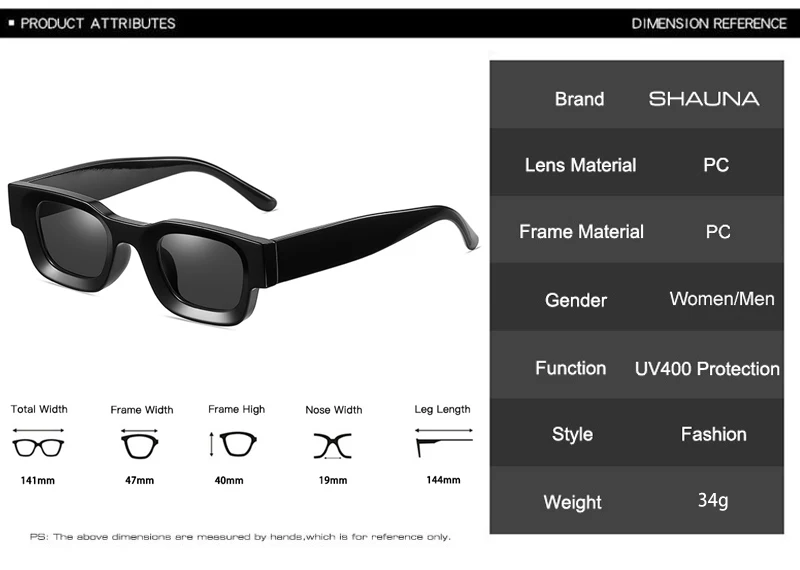 SHAUNA Vintage kleine quadratische polarisierte Sonnenbrille, modische Anti-Blaulicht-Brillengestelle – Detail 5