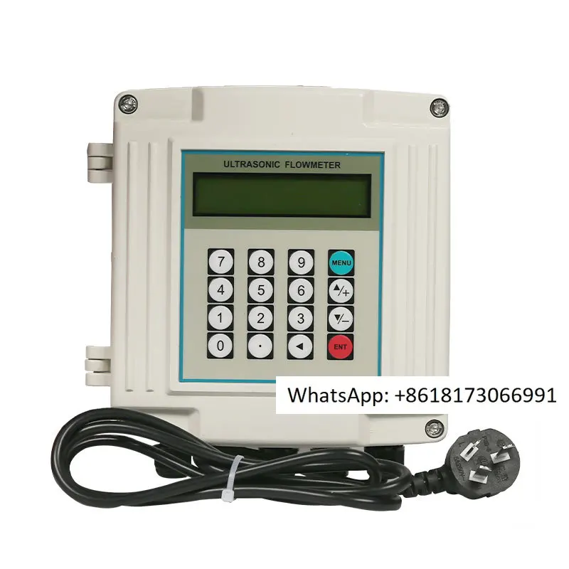 Wall mounted external clamp ultrasonic flowmeter, small explosion-proof intelligent LCD digital display liquid sensor