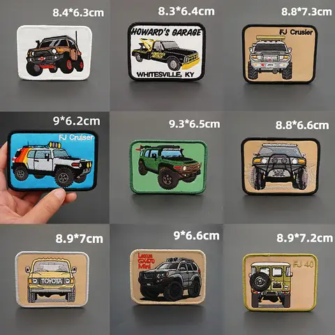 오프로드 차량 자수 Merrow Border 펑크 바이커 패치 레이싱 라이더 배지 의류 모자 액세서리 장식