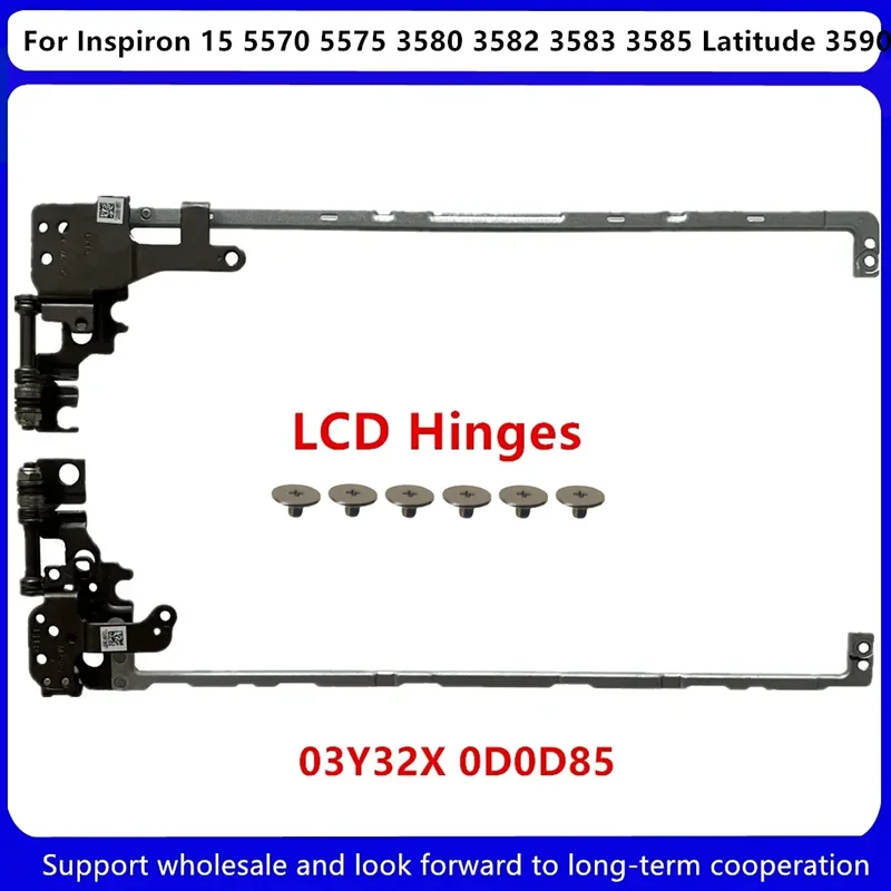 Dobradiça do LCD para Dell Inspiron 15, 5570, 5575, 3580, 3582, 3583, 3585, Latitude 3590, 03Y32X, 3Y32X, 0D0D85, D0D85, novo