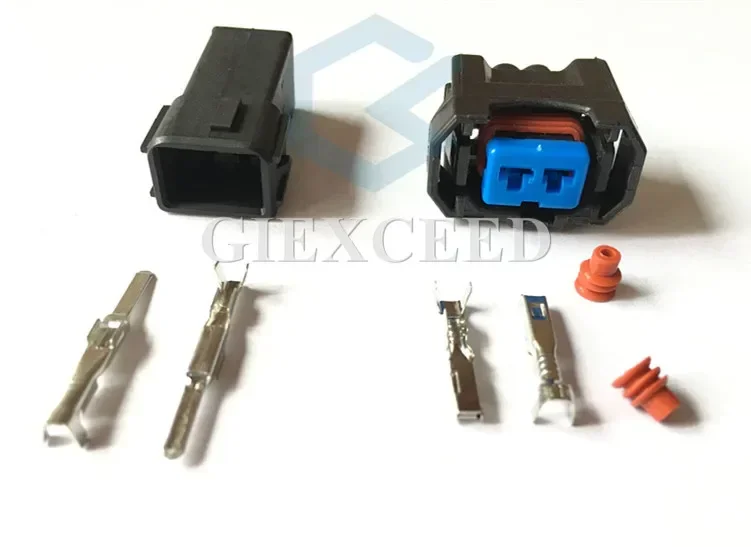 

2 комплекта 2-контактных разъемов AC Assembly 6189-0553 для автомобильных топливных форсунок, водонепроницаемый разъем OBD2, автомобильный разъем для Honda