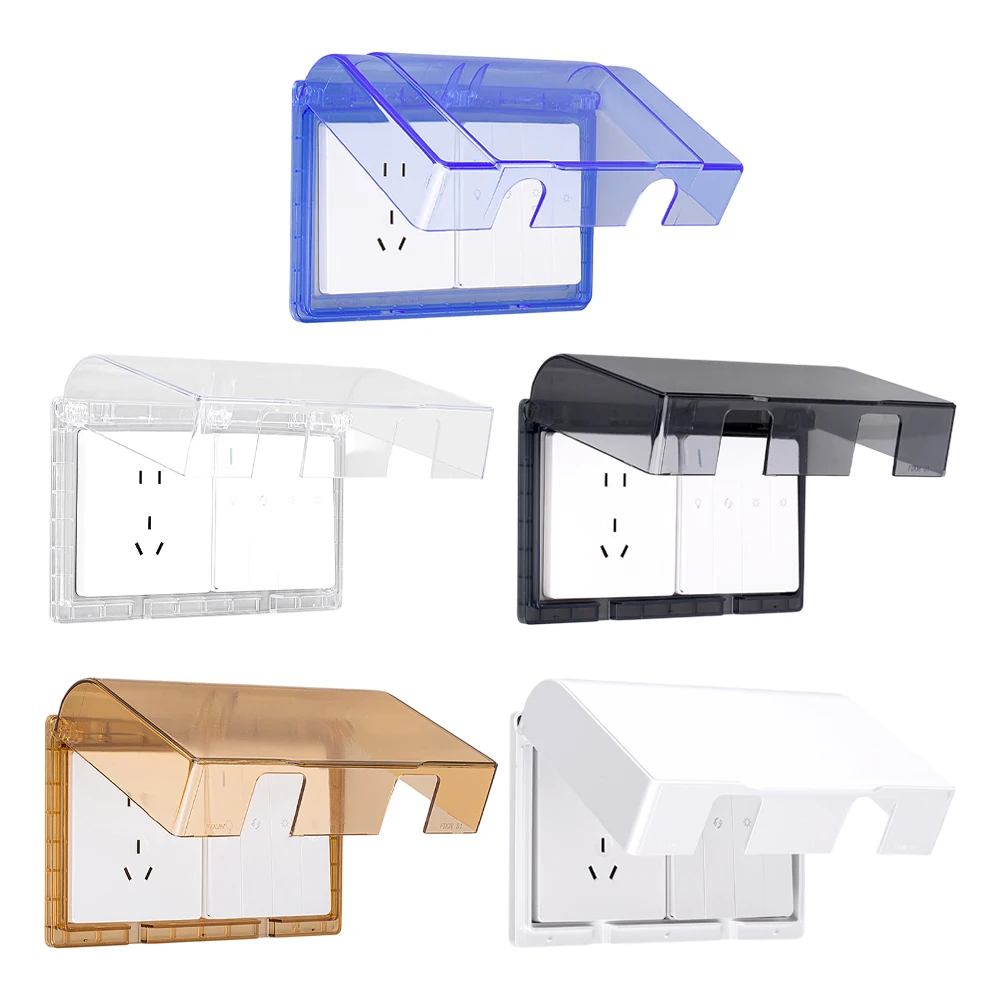 

Защитная крышка розетки типа 86, водонепроницаемая крышка розетки для ванной комнаты, непромокаемая коробка, защитная крышка настенного выключателя