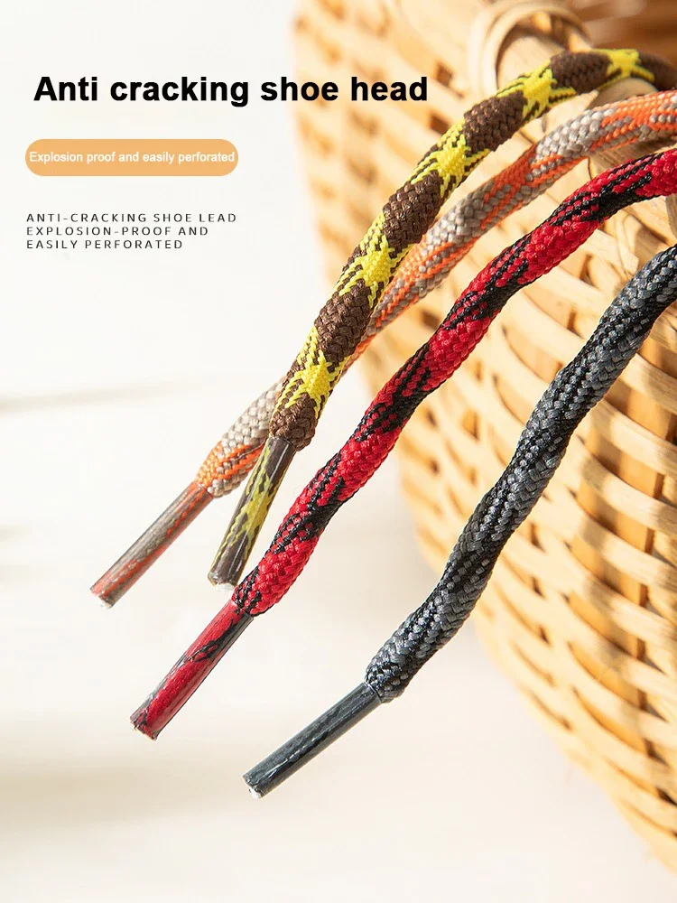 New Anti-Slip Durable Sports Shoe Laces for Outdoor Heavy-Duty Use Double Spherical Cross Woven Mountaineering Shoelaces image 4