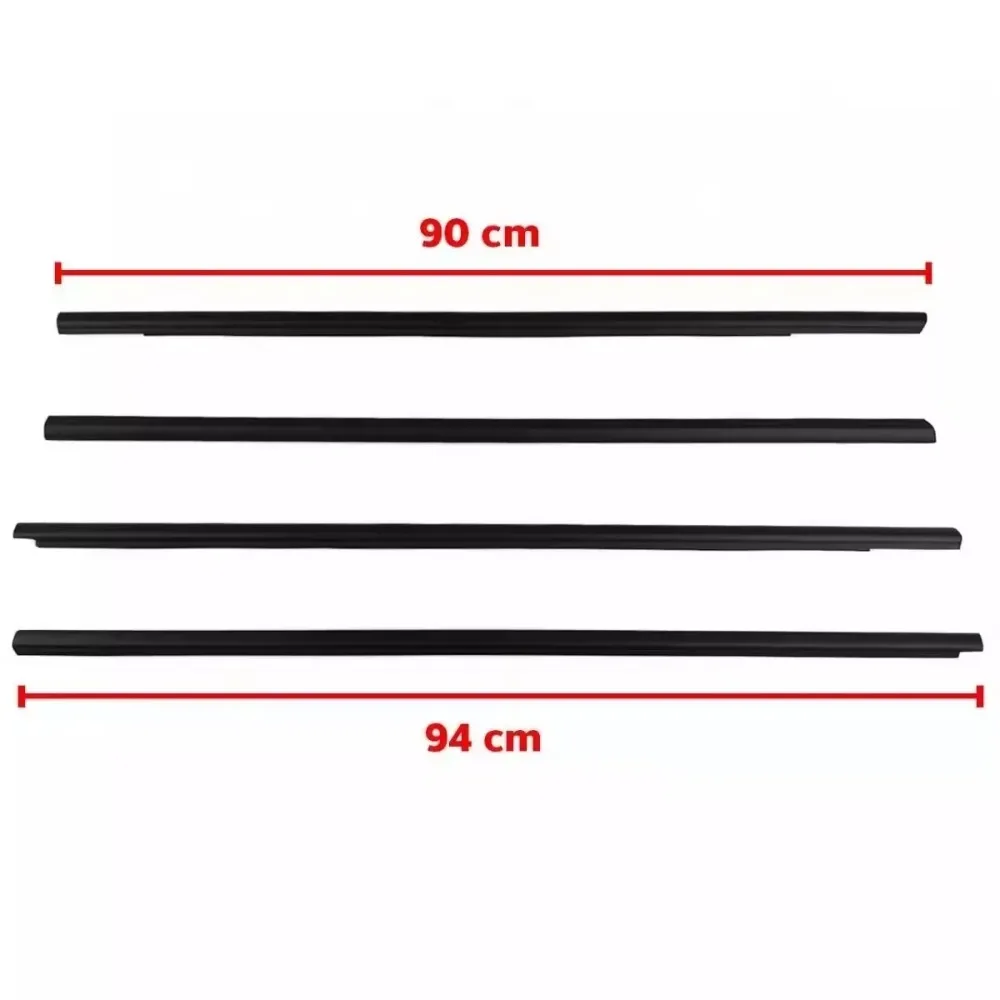 4PCS Outer Windows Rubber Weatherstrip Waterproof Pressure Seal Moulding Trim For Toyota Land Cruiser Prado LC95 LC90 1996-2002