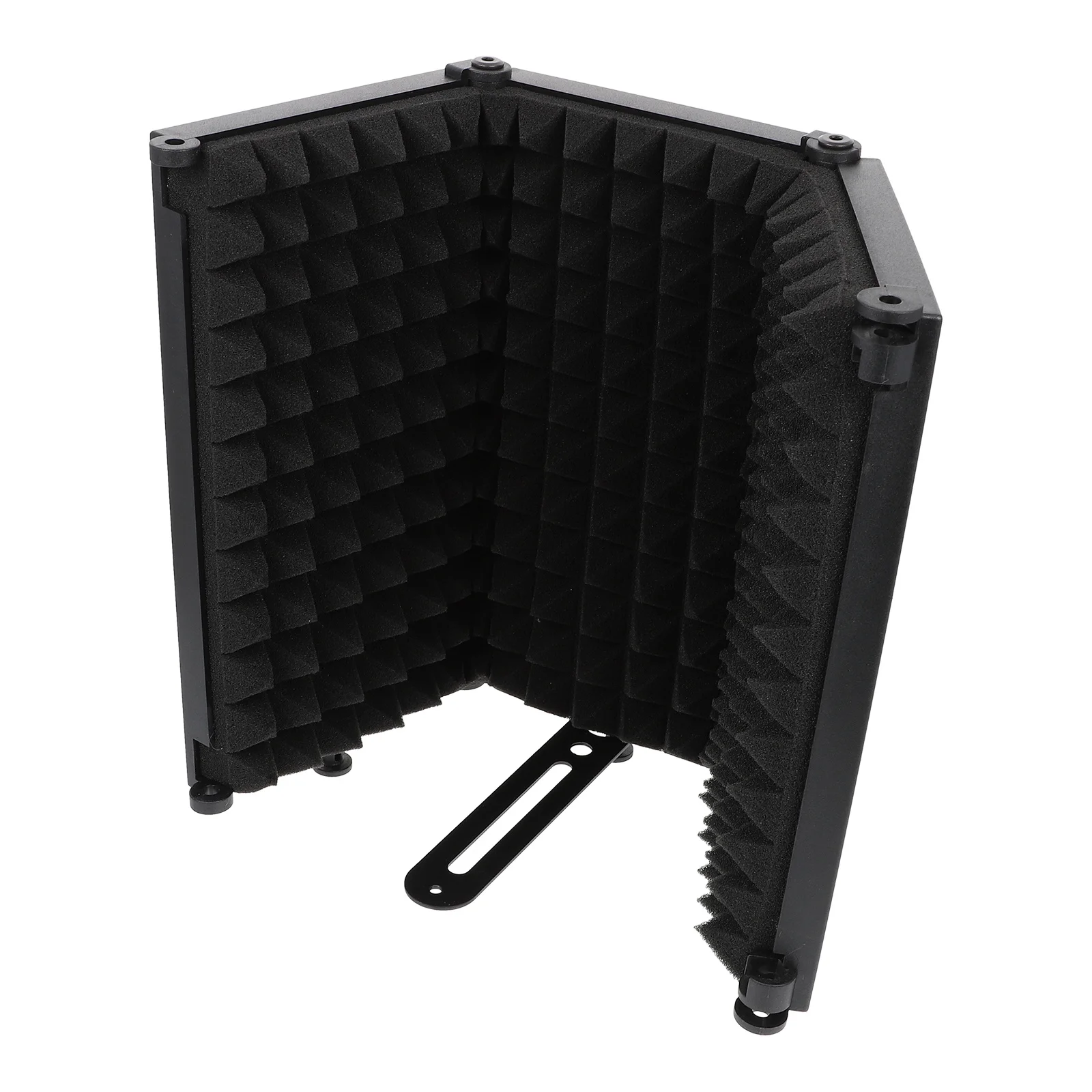 1 قطعة مرشح ميكروفون قابل للطي درع المحمولة ثلاثة لوحة قابل للتعديل زاوية الحد من الضوضاء تسجيل غطاء ميكروفون الاستوديو