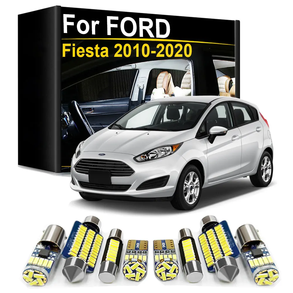 Interior LED Light Kit Canbus For Ford Fiesta 2010 2011 2012 2013 2014 2015 2016 2017 2018 2019 2020 Auto Accessories Parts