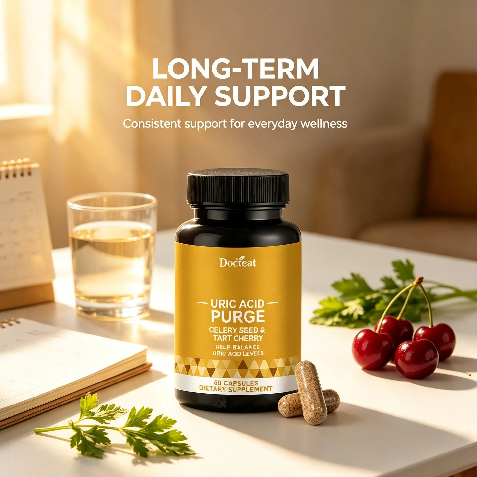 Uric Acid Support Supplement Capsules Plant Extract Maintain Healthy Uric Acid Level Joint Kidney Health Care