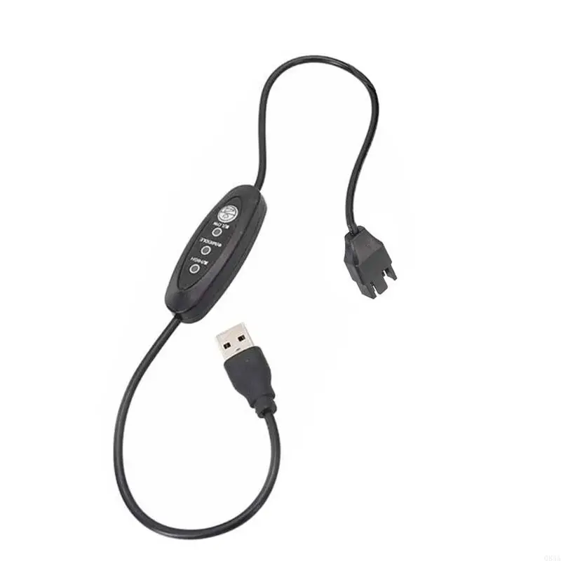 Q84A مروحة الكمبيوتر USB 5V إلى 12V فولتية كابل المحول لعملية مروحة هادئة
