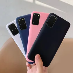 For Samsung Galaxy S20 Plus S10 S10E S20 Ultra A01 A21 A31 A41 A51 A71 A10 A20 A30 A40 A50 A70 E Solid Color TPU Cover Case