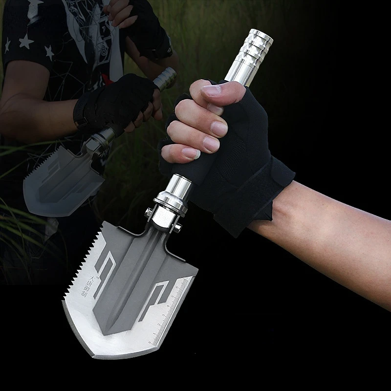 Kit de pelle de camping multifonction, outils de jardin, survie au camping, pelle pliante militaire, outils de plantation en plein air, pelle à vec