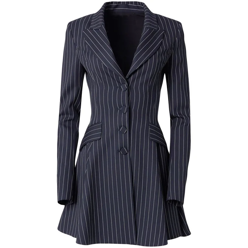 

Women's Stripe Design Long Sleeve OL Work Dress, Fashion Notched Dresses, New, 72709