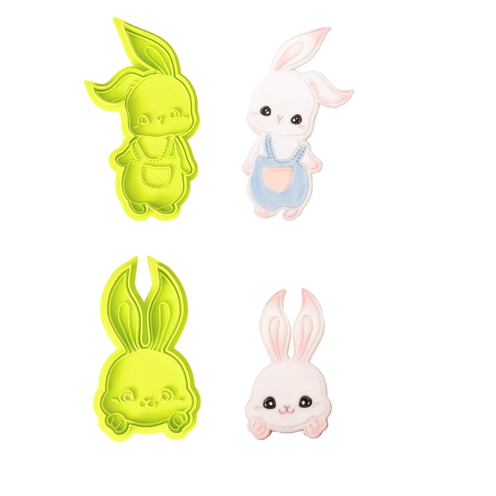 

3D печатная форма для печенья в форме кролика, форма для печенья, сделай сам, декор для выпечки торта, помадка, гвоздь, выпечка, легко освобождение