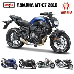 Maisto 1:18 Yamaha Road MT-07 2018 FJR 1300 YZF-R1 2021 star original authorized simulation alloy motorcycle model toy car