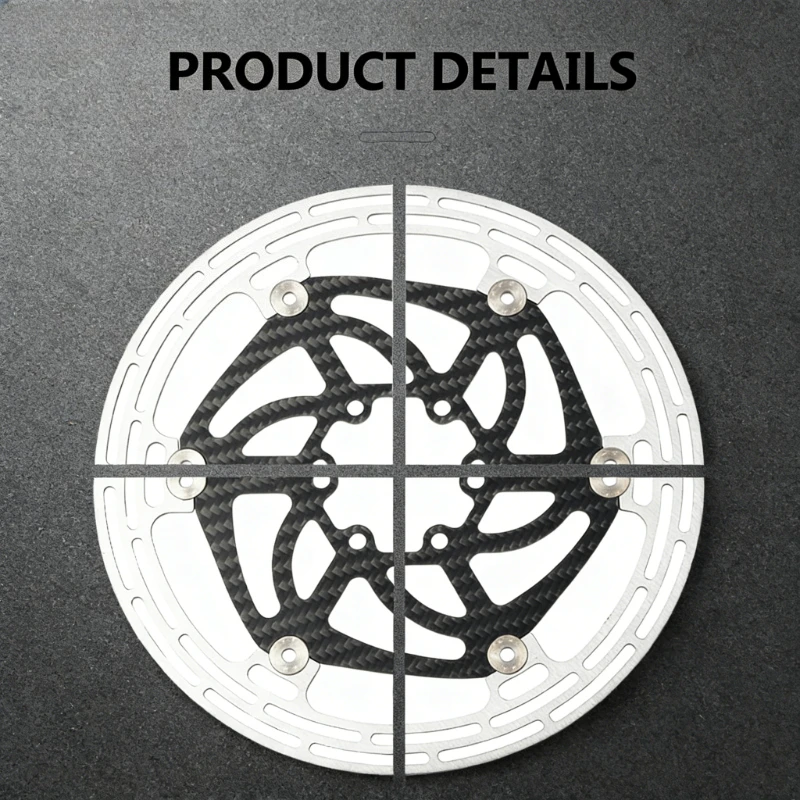 

Super Light Carbon Fiber Bike Brake Rotor 6 Bolts Floating Disc for MTB Road Bike – 140/160/180mm