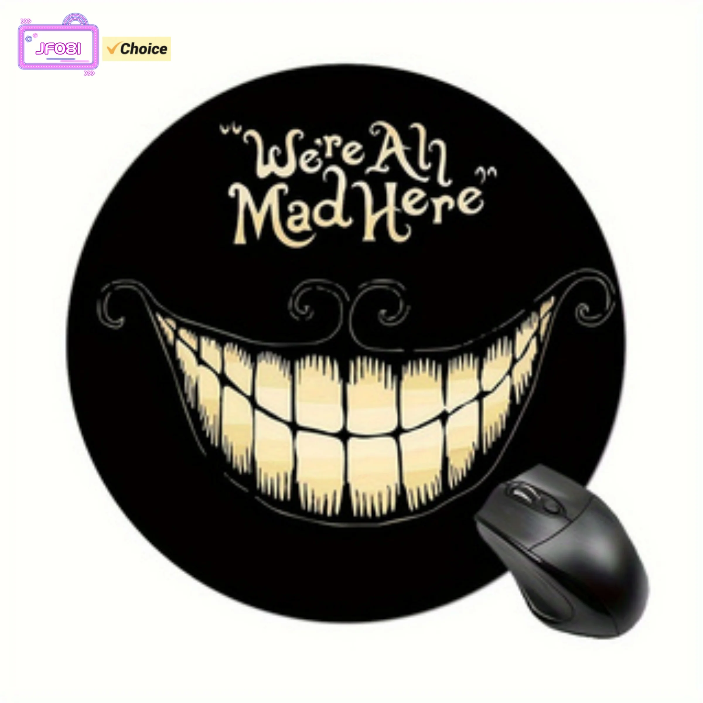 Smile Face Unique Mouse Pad Special Gift Big Teeth Creative Silicone Mouse Mat for Computer Users Home Office JF081