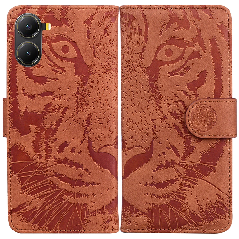 

Флип-чехол с тиснением Tiger Skin Feel для GALAXY S25 Edge S24 Ultra S23 Plus S24 FE 5G PHONE CASES Чехол-кошелек для карт