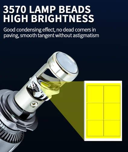 Imagen 2 del producto Lente de proyector H7 H4 Bi LED, bombillas de faros de coche CANBUS H11 9005 9006 HB3 HB4, ventilador Turbo superbrillante, foco antiniebla para automóvil/Moto