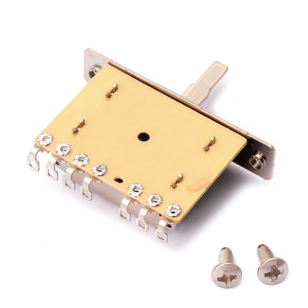 

1pcs 5 Way Pickup Selector For Electric Guitar Aluminum Alloy Metal Plastic Tip Bass Replacement Part
