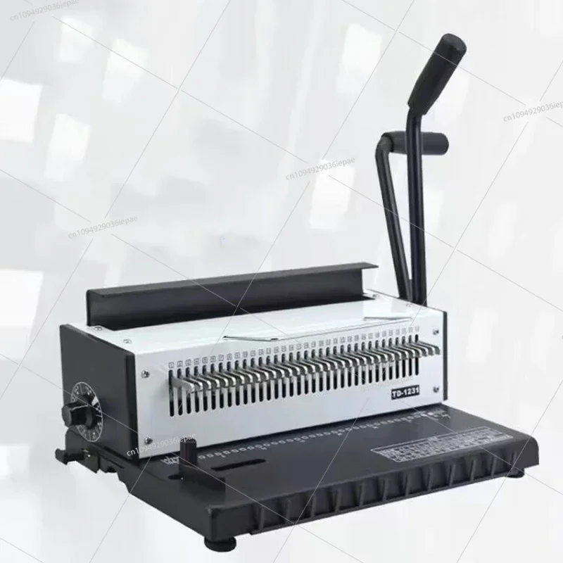1Pcs Binder Puncher Machine Manual Wire Binding Machine 34 Holes Metal Spiral Wire Spool Binding Machine 123456