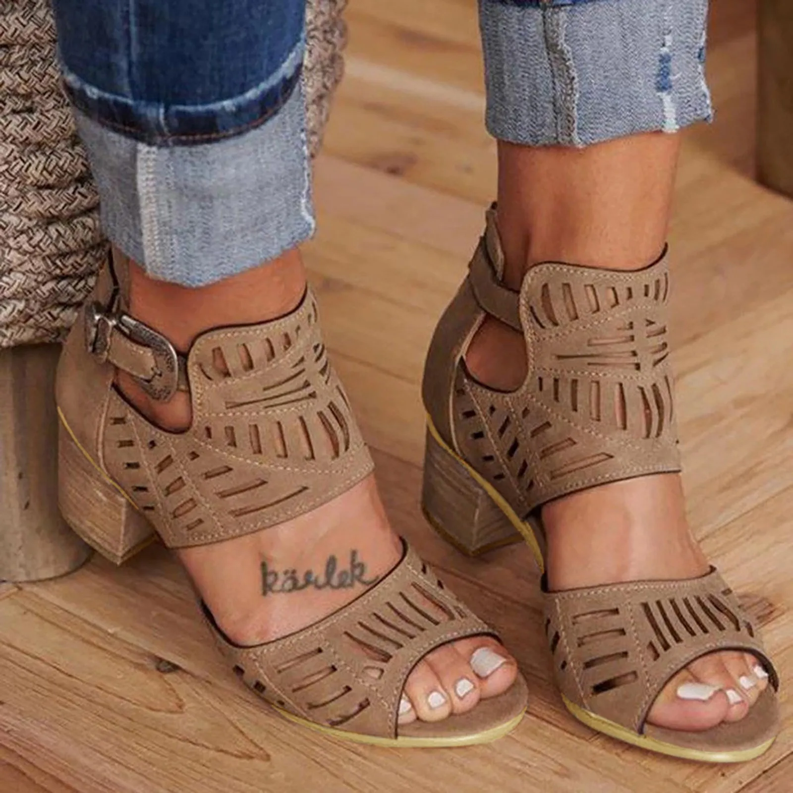 Women High Heel Sandals Retro Gladiator Ladies Casual Rome Fashion Summer Woman Shoes Plus Size 35-43 sandals for women 2024