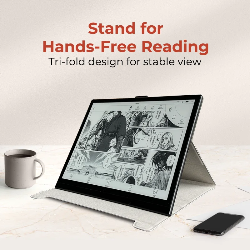 Custodia Twosheep per Boox Go 10.3 Boox NoteX3 Pro e Boox T10c Flip magnetica Auto Sleep Wake No Shell Design Notebook Design