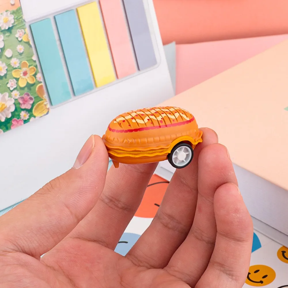 20 Pack Pull Back Toy Cars, Food Themed Miniature Vehicles, Pizza Sandwich Bun Shapes, Friction Powered, Party Favors