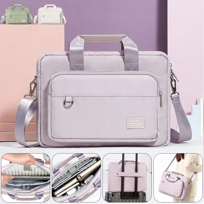 

Laptop Bag 13 14 15.6 Inch for Women Shoulder Handbag for Macbook Air Pro 13.3 14.2 15 16 M3 Matebook Dell ASUS